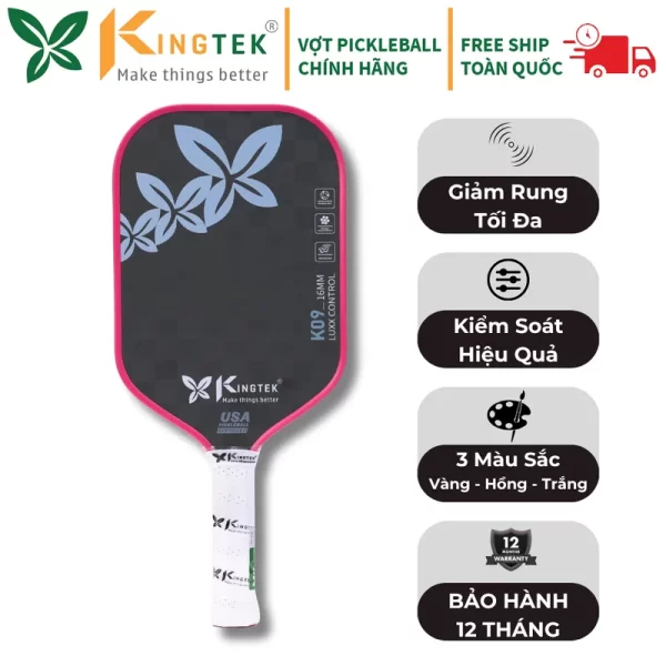 Vợt Pickleball Kingtek K09 Luxx Control 16mm