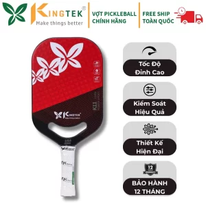 Vợt Pickleball Kingtek K11 Power Sport 16mm Màu Đỏ (K1116-Red) – Cao Cấp