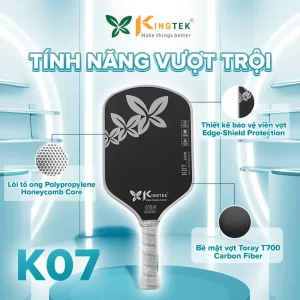 Vợt Pickleball Kingtek K07 High Performance 16mm – Chính Hãng