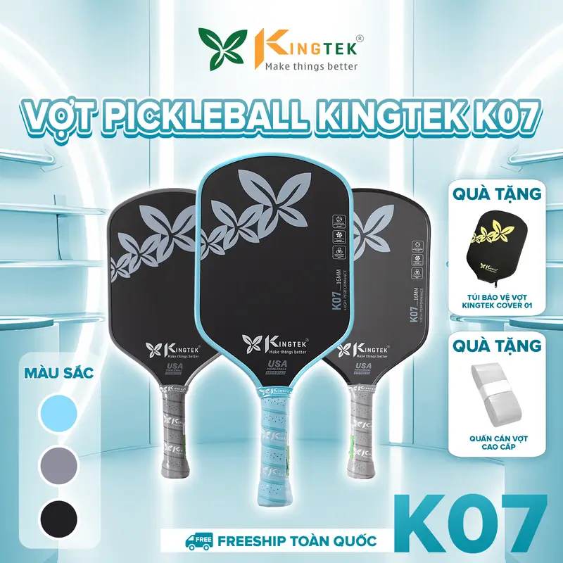 Vợt Pickleball Kingtek K07 High Performance 16mm – Chính Hãng