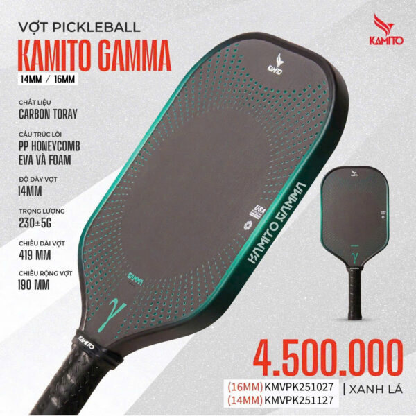 Vợt Pickleball Kamito Gamma 14mm/16mm