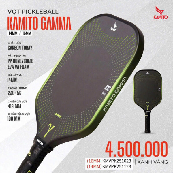 Vợt Pickleball Kamito Gamma 14mm/16mm